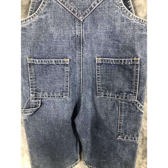 Janie & Jack Blue Denim Overalls With Adjustable Straps & Front Pockets - Picture 12 of 14